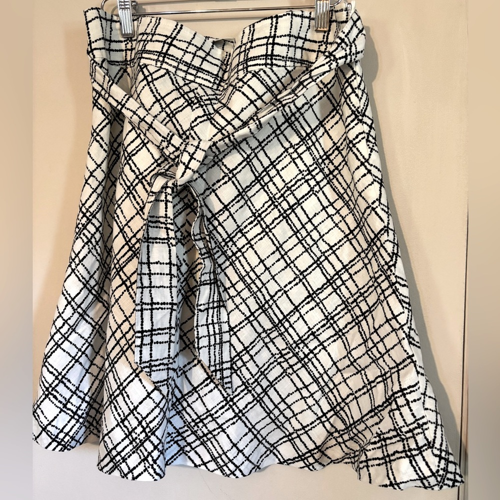 Merona Black and White Plaid A-Line Skirt